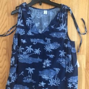 NWT Old Navy Tropical Blue Tank Top Size Sm